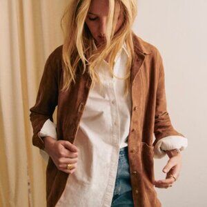 Sezane goat suede will camel jacket size small